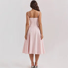 Women's Corset Dress - Sweetheart Neckline - Spaghetti Straps - A-Line Midi Fit by Lumina Vancouver