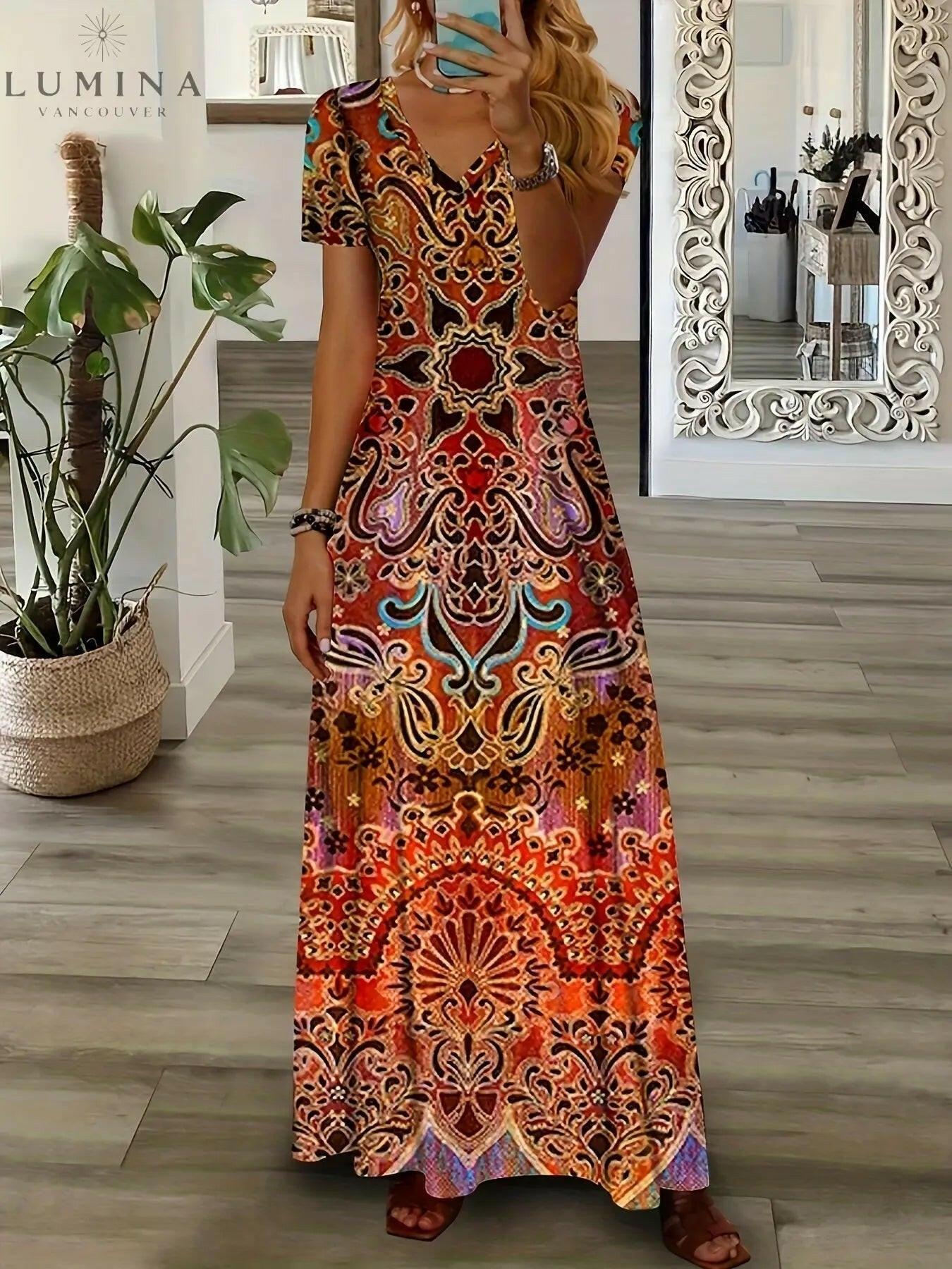 Daisy - Vintage V-Neck Dress