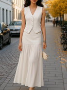 Luna | Vest And Maxi Skirt Two-Piece Set - Lumina Vancouver - Lumina Vancouver