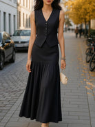 Luna | Vest And Maxi Skirt Two-Piece Set - Lumina Vancouver - Lumina Vancouver