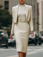 Vera | Cropped Blazer High Waist Set - Lumina Vancouver - Lumina Vancouver