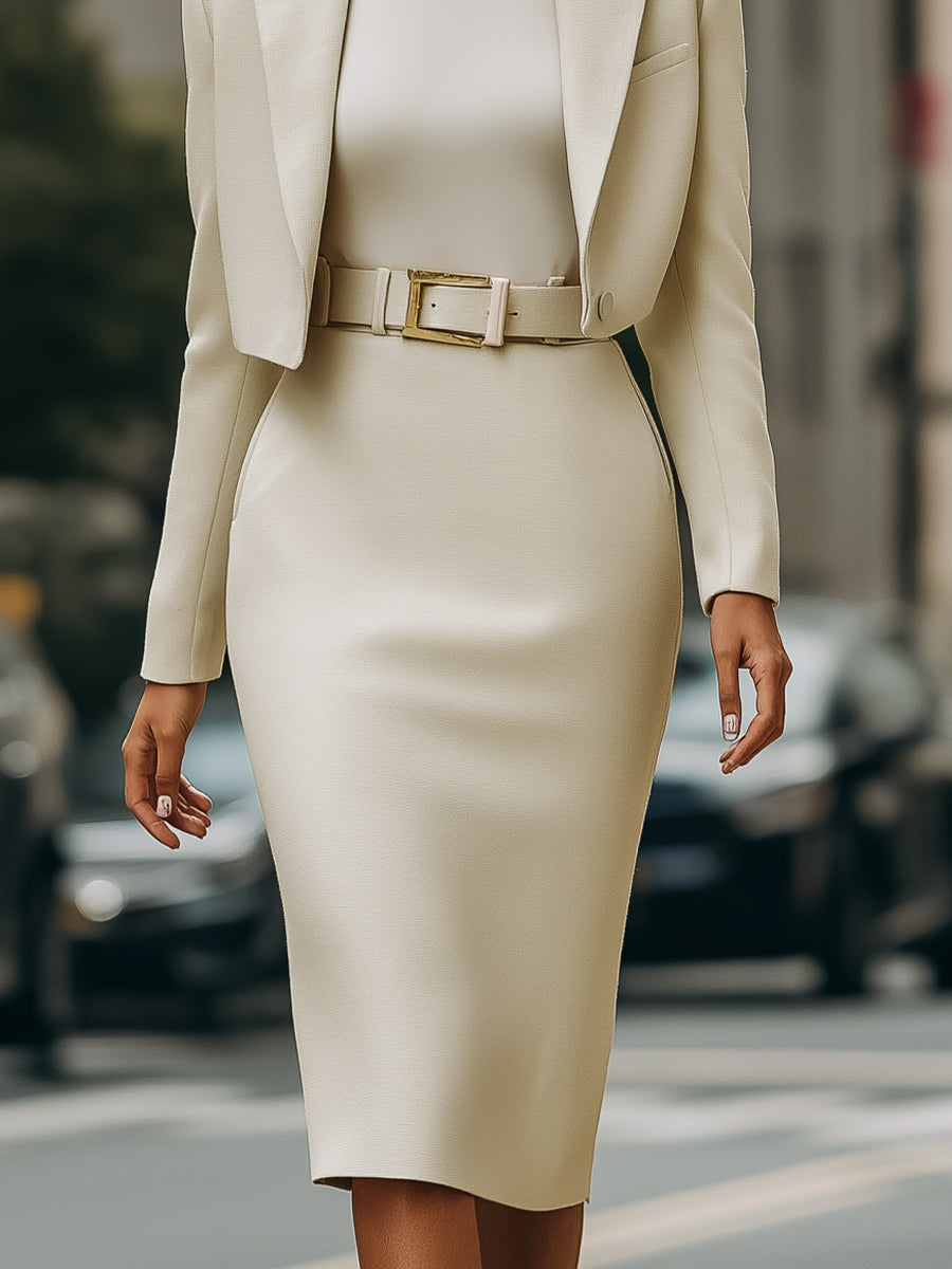 Vera | Cropped Blazer High Waist Set - Lumina Vancouver - Lumina Vancouver