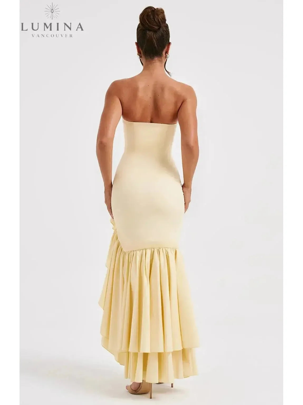Riviera | Sleeveless Slit Ruffle Maxi Dress
