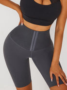 Hollow Mesh Shock-proof Gathered Corset Short Tracksuit.